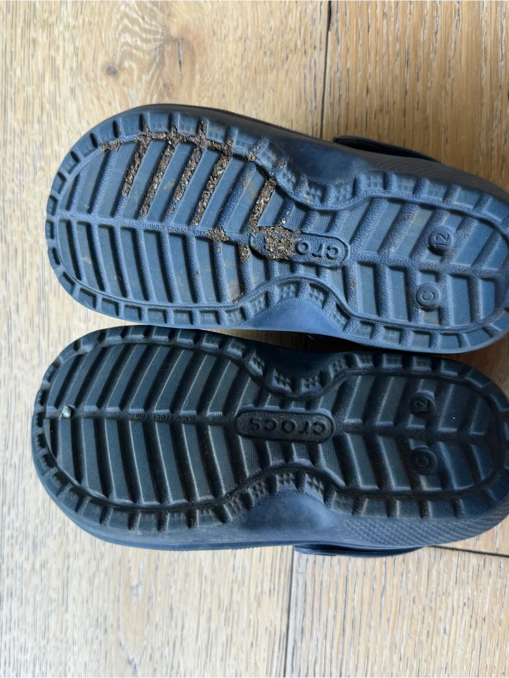 CROCS Kids Navy Blue Faux-Fur Lined Clog
